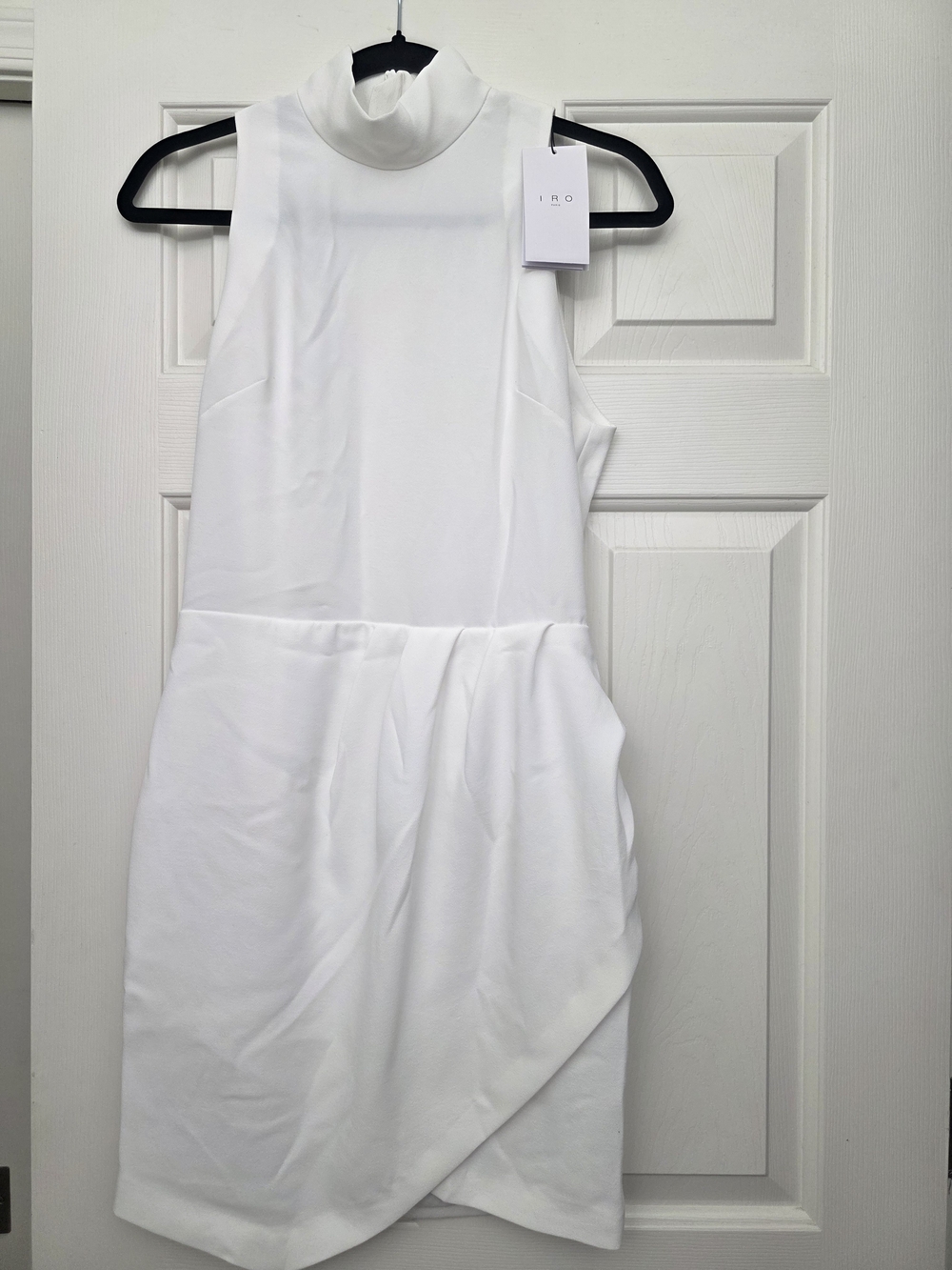 NWT- IRO Paris - White Sleeveless Turtleneck Shift Dress - Size 36 (S)